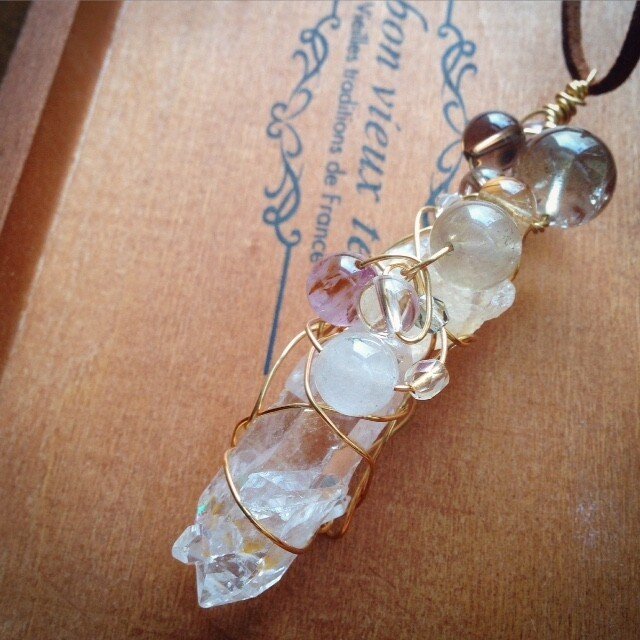 水晶三昧ワンド型ネックレス