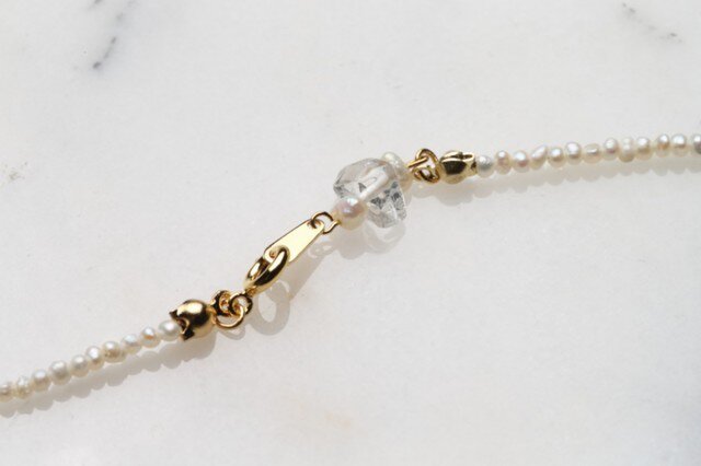 淡水パールメタルビーズネックレス | iichi 日々の暮らしを