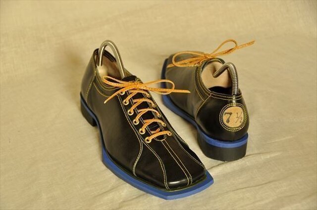 CMMN SWDN / ガラスレザーボーリングシューズ 美品】CMMN SWDN / ガラスレザーボーリングシューズ