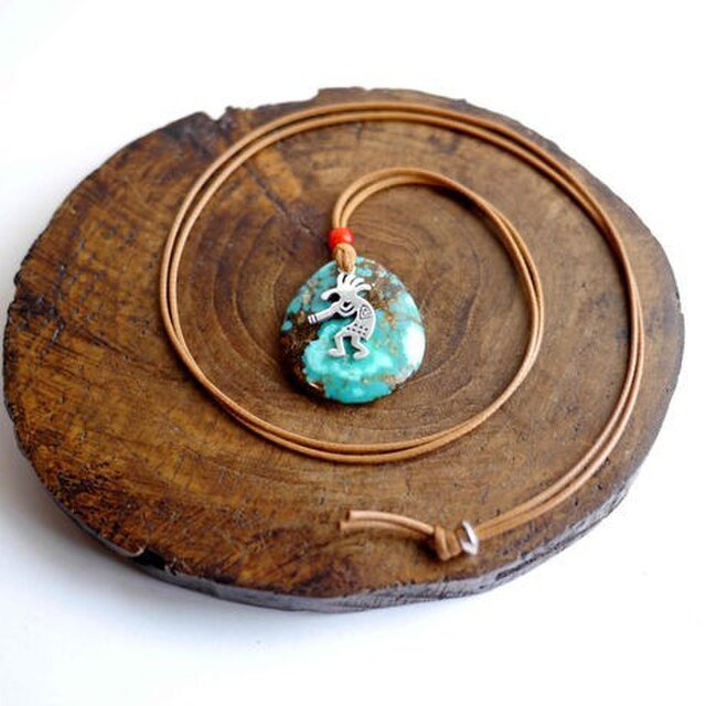 ターコイズ/SV925ココペリネックレス 419