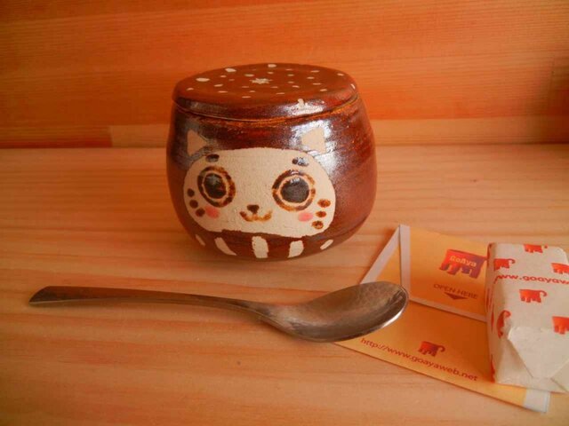 猫だるまカップ:5:ふた付き♬の画像1枚目