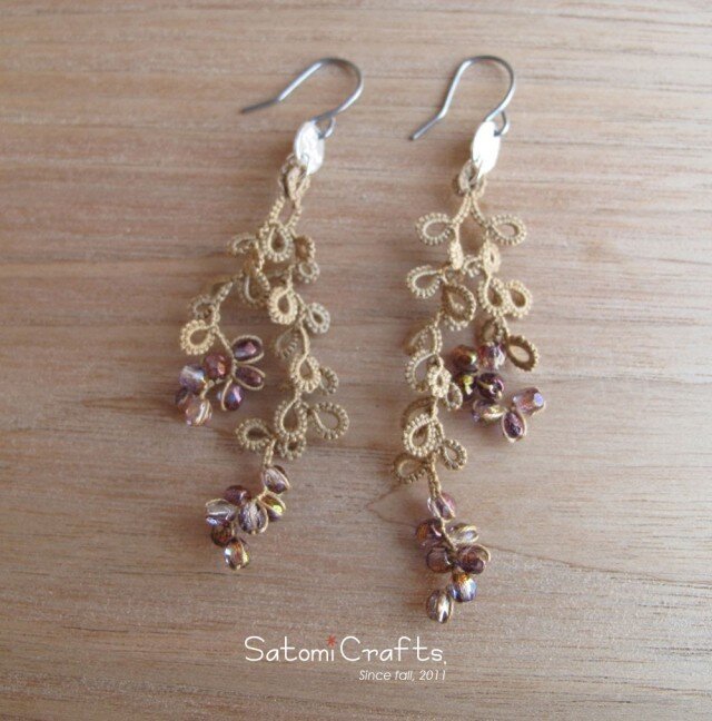 Pierces,berry_(beige+raspberry)の画像1枚目