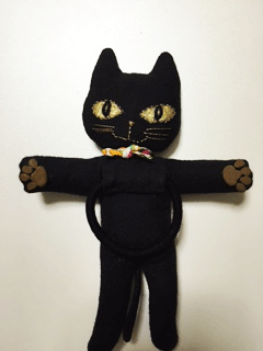 黒猫ヘアーゴム2の画像1枚目