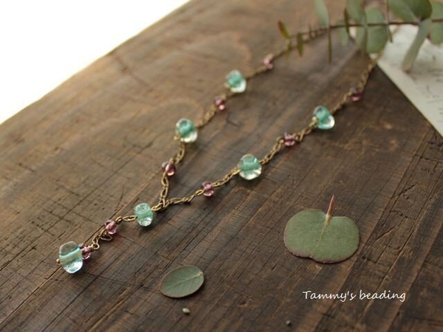 【 Sold 】ヴィンテージ 紫陽花のネックレスの画像1枚目