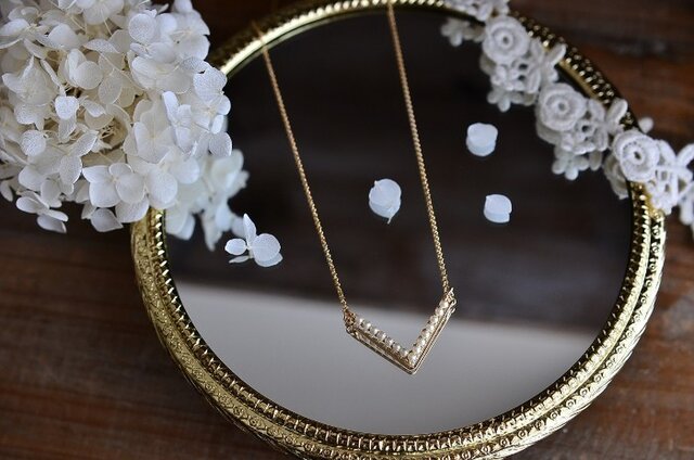 14kgf★V Line Necklaceの画像1枚目