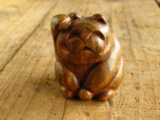 招き猫 根付の画像1枚目