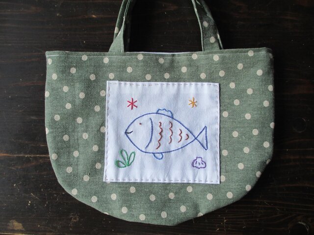 ミニバッグ*刺繍の画像1枚目