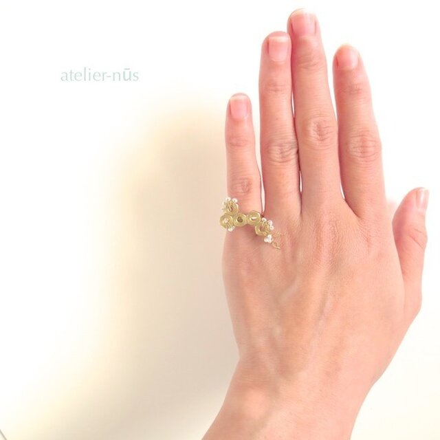 淡水パール ブロッサム ピンキーリングの画像1枚目