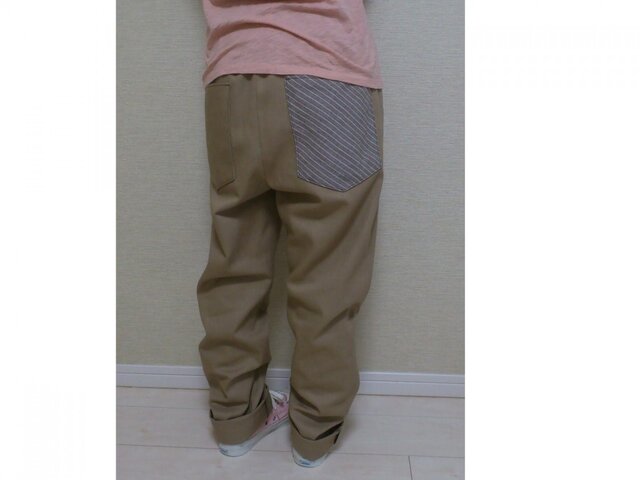 ※オーダー品※かつらぎベージュゆるパンツ076の画像1枚目