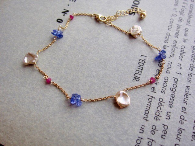 【sold】約束 タンザナイトのアンクレットの画像1枚目
