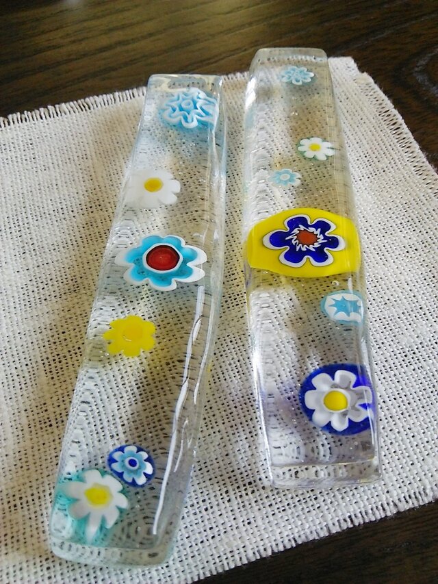 カトラリーレスト(ペア)aquablue flowerの画像1枚目