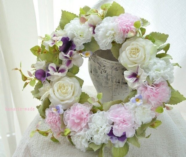 heart's-ease & rose wreathの画像1枚目