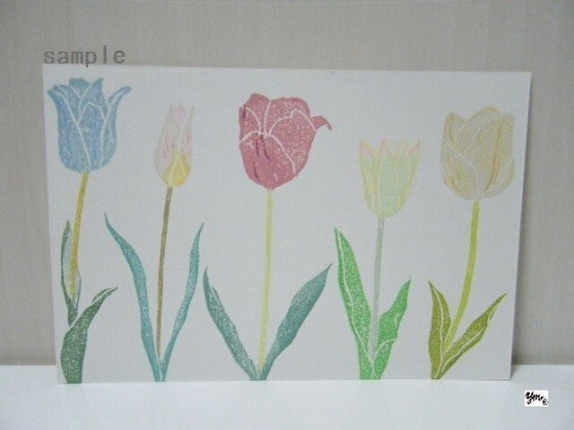 葉書〈チューリップ園-2〉の画像1枚目