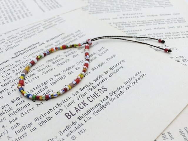 クリスマスビーズのブレスレット BR73の画像1枚目
