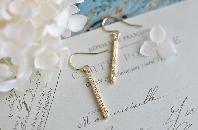 14kgf★Mette Gold Stick Pierceの画像1枚目