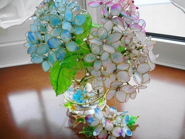 紫陽花に恋して&クリップ付ブローチの画像1枚目