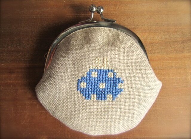 がま口刺繍のがま口の画像1枚目