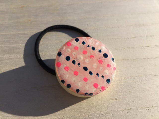 wood hair elastic: dot dotの画像1枚目