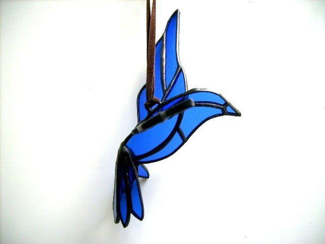 ☆3D青い鳥のオーナメント☆（ステンドグラス） | iichi 日々の