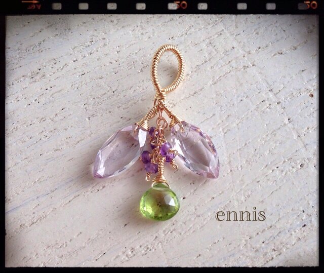 ☆Lilac…ライラック ネックレストップの画像1枚目