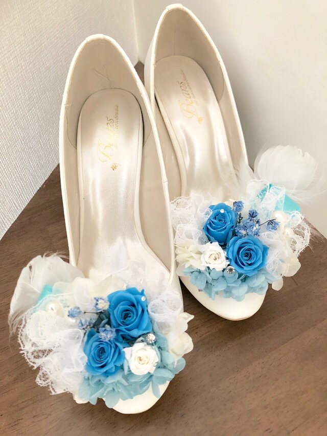 【プリザーブドフラワー/シューズクリップ/靴のアクセサリー】の画像1枚目