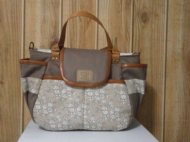3WAYバッグ♪Capel帆布×モカグレー帆布の画像1枚目