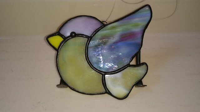 ステンドグラス 鳥 (大)の画像1枚目