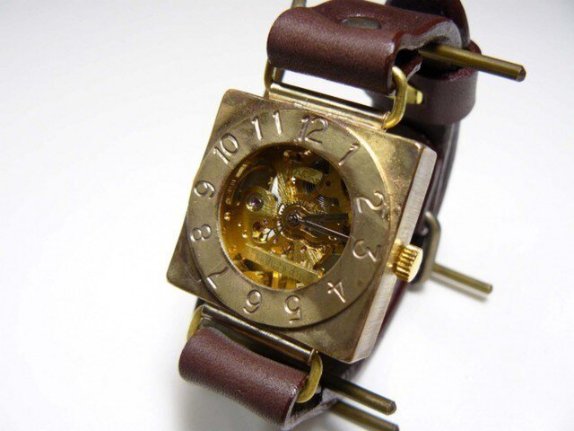 手巻きBrass Mens "Compass2-BHW" BRの画像1枚目