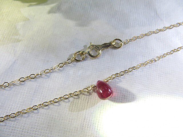 Sold:ルビーの一粒ネックレスの画像1枚目