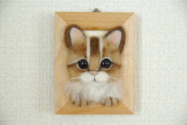 O様オーダー再出品【癒し子猫フレーム茶】の画像1枚目