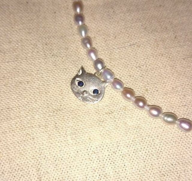 アオイメのネコペンダント 1の画像1枚目