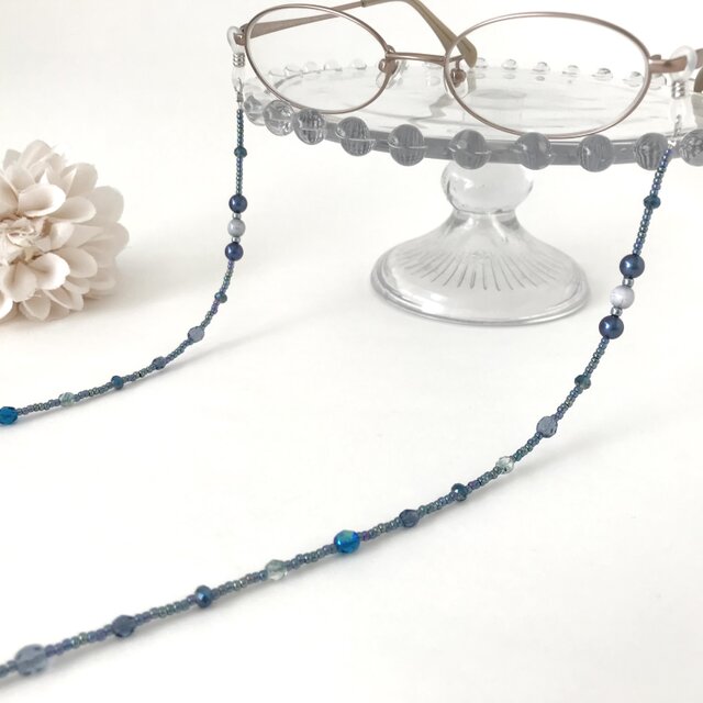 チェコガラス ビーズ メガネチェーン グラスコード メガネストラップ