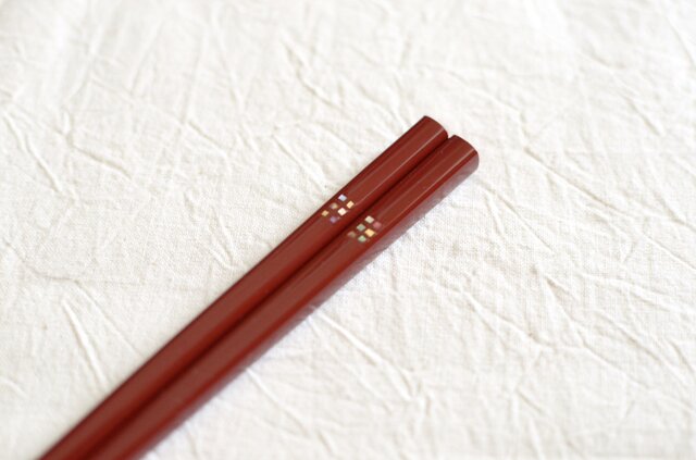 【受注制作】うるし塗箸 朱<21.5cm or 23cm>の画像1枚目