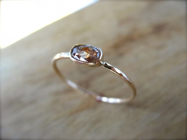 Red Inclusion Diamond Ringの画像1枚目