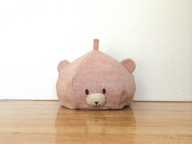 こども∞くまベレー帽 ピンクの画像1枚目