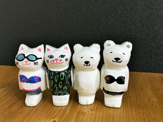 ビキニの猫マグネットの画像1枚目