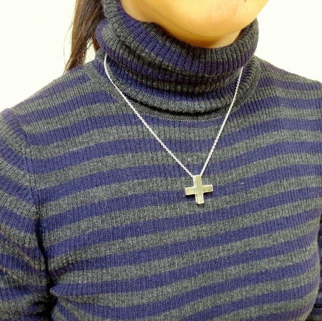 18金 ダイヤモンド クロス ペンダント LLサイズ / K18 Diamond