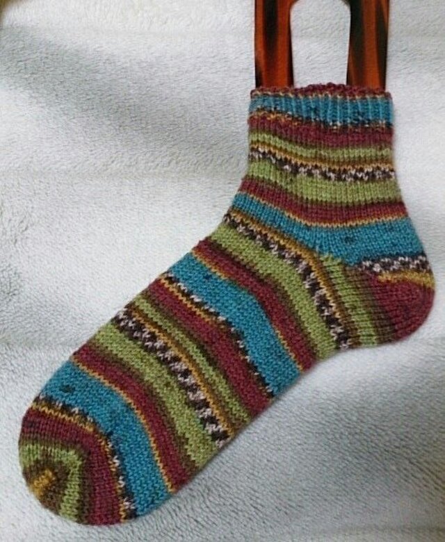 手編み靴下 ONlinesupersocke 184の画像1枚目