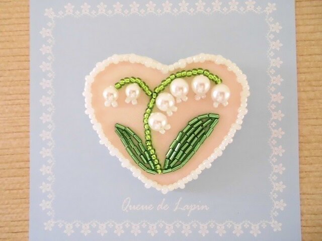 キラキラです♡ブローチ5点 スズランのビーズ刺繍キラキラブローチ | iichi 日々の暮らしを