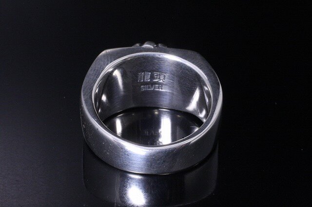 指輪 メンズ 菊紋印台リング 菊:真鍮 10～28号 iichi ハンドメイド・アンティーク・食品・ギフト・手作り