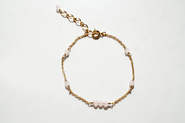 ローズクォーツ ブレスレット Rose Quartz bracelet B0030の画像1枚目