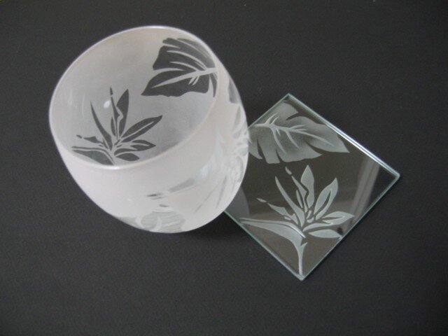バード オブ パラダイスのガラス コースター Iichi ハンドメイド クラフト作品 手仕事品の通販