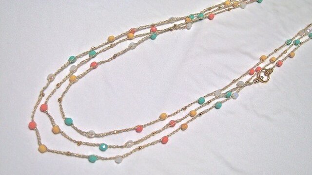 tricolor necklaceの画像1枚目