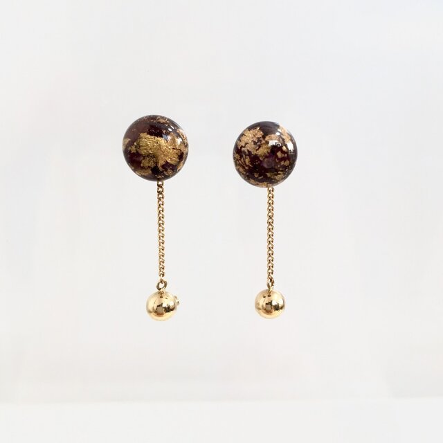 紫金とんぼK18キャッチピアス 10の画像1枚目