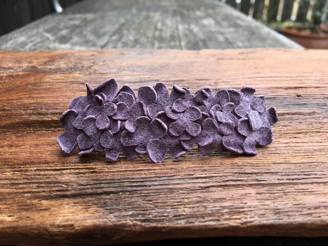 革花のバレッタ 7cm 薄紫の画像1枚目