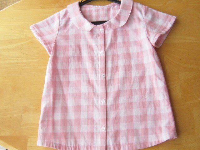 ダブルガーゼの丸襟ブラウス(100cm~110cm)の画像1枚目