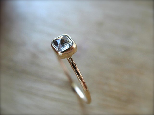 Black Inclusion Diamond Ringの画像1枚目