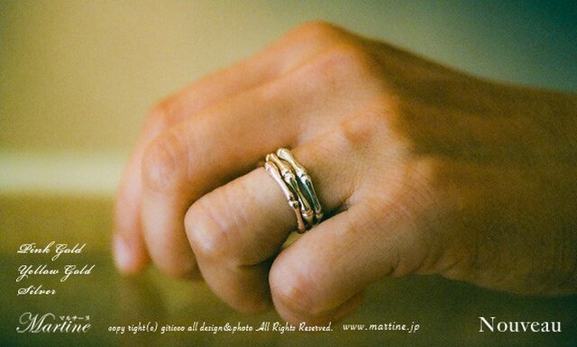 美しくしなやか。Bamboo k18gold ring。の画像1枚目