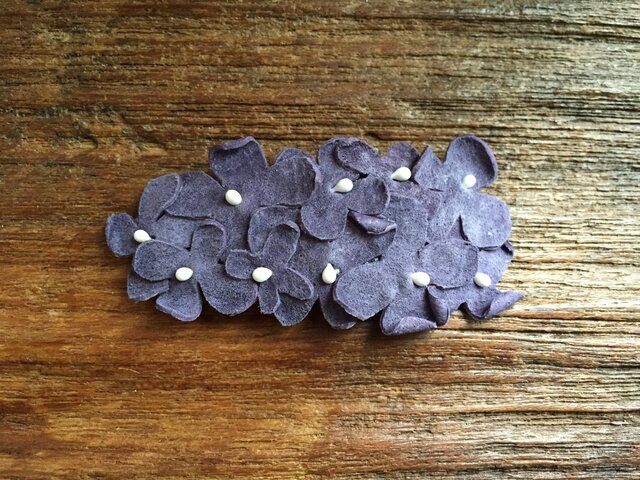 革花のスリーピン(花芯付き) Sサイズ 薄紫の画像1枚目