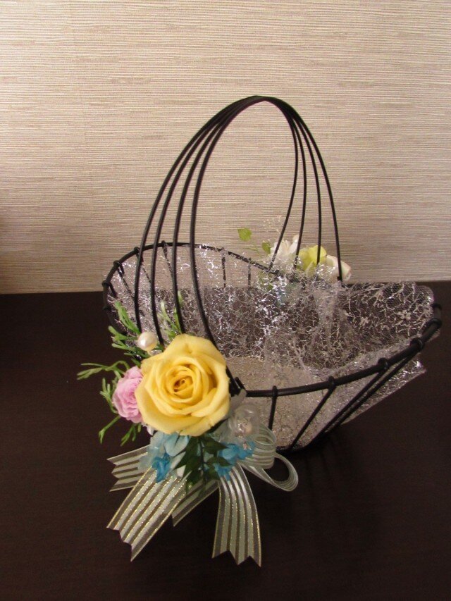 好評第2弾☆たっぷり収納！プリザのワイヤーバスケット